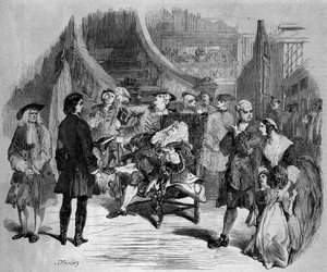 Representación teatral: “Chatterton” (acto III, escena VI) por Alfred de Vigny (1797-1863) en la Comédie-Française en París de French School