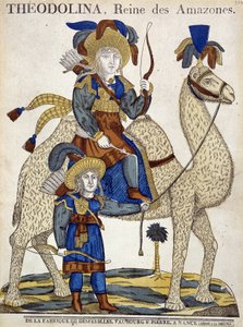 Teodolina, reina del Amazonas. Imagen de Epinal de French School