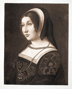 Se cree que es Margarita Tudor, hija de Enrique VII, Reina de Escocia, c.1520, pub. 1902 de French School