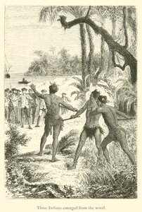 Tres indios emergieron del bosque de French School
