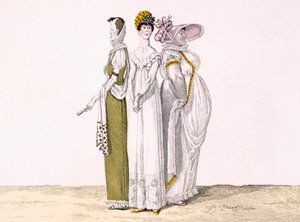 Tres gracias parisinas, lámina 16 de Le Bon Genre, c.1810 de French School