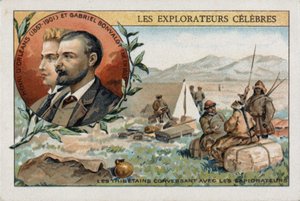 Tibetanos convirtiéndose con los exploradores franceses Henri d