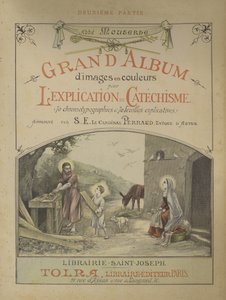 Página de título para la Parte 2 del Gran Álbum de Imágenes en Colores para la Explicación del Catecismo de French School