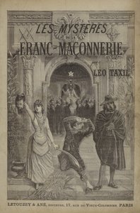 Ilustración de la portada de Les Mysteres de la Franc-Maçonnerie Devoiles (grabado)