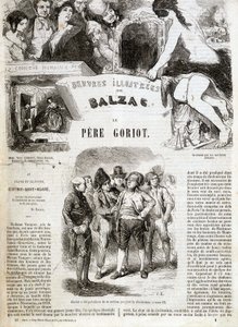 Portada de la edición original de la novela de Balzac “El Padre Goriot” en “Obras ilustradas de Balzac”: “Goriot fue presidente de la sección durante la revolución”