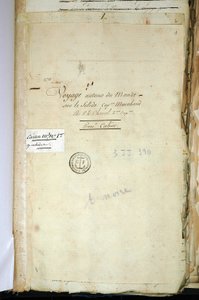 Página de título del manuscrito original del Segundo Capitán Chanal, el 