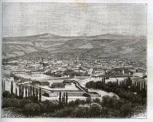 Tlemcen en Argelia en el siglo XIX - grabado en "La France illustrée: géographie, histoire, administración estadística" por V.A. Malt-Brown. 1884 de French School