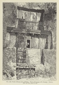 Tumba de Darío con andamios de French School