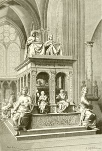 Tumba de Luis XII y Ana de Bretaña en Saint Denis de French School