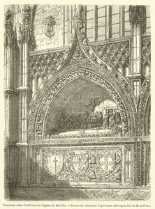 Tumba en el interior de la iglesia de Batalha de French School