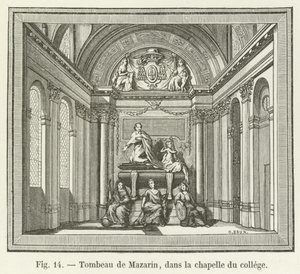 Tumba de Mazarin, en la capilla del colegio de French School