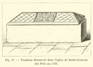 Tumba descubierta en la iglesia de Saint-Germain des Prés en 1799 de French School