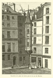 Torre de la plaza de Greve cerca de la calle del Mouton de French School