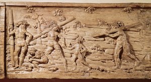 Comercio de madera de Brasil, c.1550 (madera) de French School