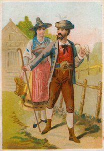 Traje tradicional de French School