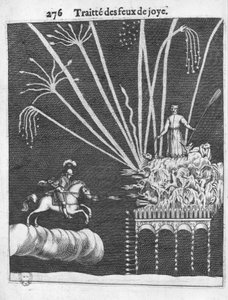 Tratado de Hogueras, ilustración de Pratique de la Guerre de Francois Malthus, París, 1656