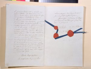 Tratado entre Napoleón I (1769-1821) y el Emperador Francisco II (1768-1835), firmado en Presburgo el 26 de diciembre de 1805