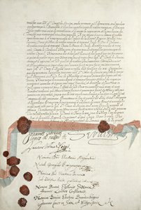 Tratado de Westfalia, firmado en Münster, 24 de octubre de 1648 de French School