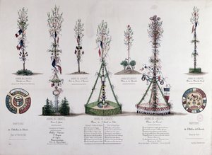 Árboles de la Libertad plantados en París en 1848 de French School