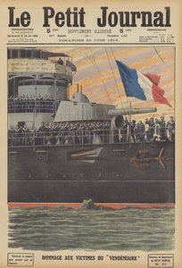 Homenaje a las víctimas del hundimiento del submarino francés Vendémiaire de French School