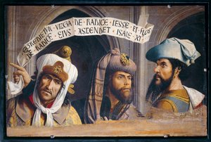 Trois Prophètes - Tres Profetas. Panel fragmentario que muestra a los tres profetas de la Anunciación ...