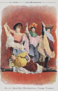 Bailarinas de la Troupe Tabarin en el Bal Tabarin (litografía en color)