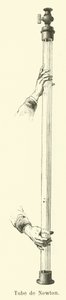 Tubo de Isaac Newton (grabado) de French School
