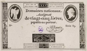 Billete de veinticinco libras, serie 89 de French School