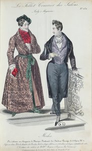 Dos jóvenes elegantes, 1835 de French School