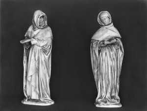 Dos dolientes, de la tumba del Duque Jean de Berry (1340-1416) c.1450-53 (alabastro)