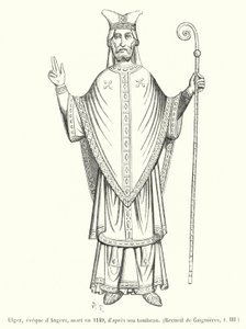 Ulger, obispo de Angers, muerto en 1149, según su tumba de French School