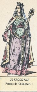 Ultrogoda, esposa de Childeberto I de French School