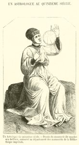 Un astrólogo del siglo XV (grabado) de French School
