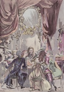 Una Cena del Regente en el Palacio Real de French School