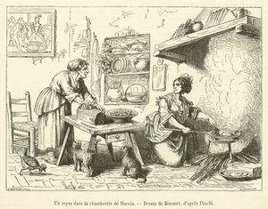 Una comida en la habitación de Nuccia de French School