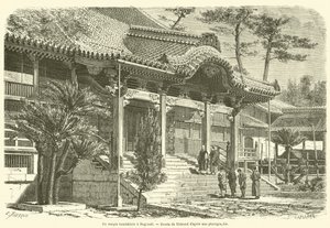Un templo budista en Nagasaki de French School