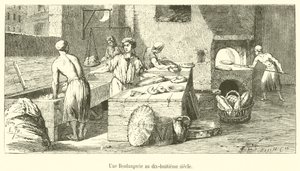 Una panadería en el siglo XVIII de French School