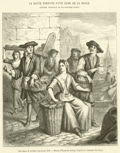 Una dama del mercado bajo Luis XIV de French School