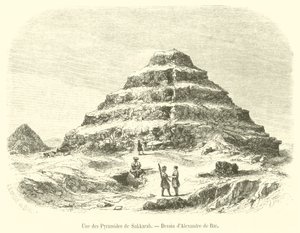 Una de las pirámides de Sakkarah de French School