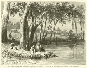Una partida de pesca con caña en la provincia de Victoria de French School