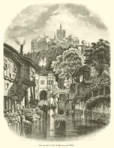 Una calle de la ciudad de Meissen, sobre el Elba