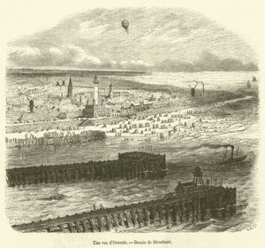Una vista de Ostende (grabado)