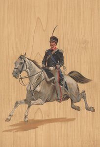 Soldado no identificado a caballo de French School