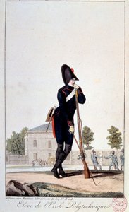 Uniforme: un estudiante de la Escuela Politécnica en el siglo XIX. Impresiones del siglo XIX. París, Museo Carnavalet de French School