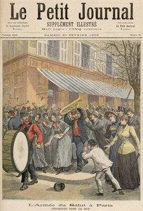 Levantamiento contra una Procesión del Ejército de Salvación en París, de Le Petit Journal, 20 de febrero de 1892 de French School