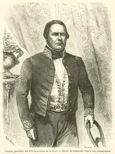 Urquiza, presidente de las Provincias Unidas del Plata (grabado)