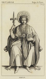 Siglo VIII, Reinado de Pipino, Pipino (grabado) de French School