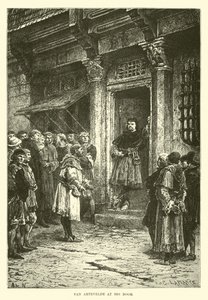 Van Artevelde en su puerta de French School