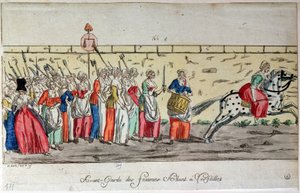 Vanguardia de mujeres yendo a Versalles el 5 de octubre