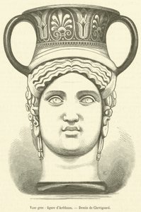 Vaso griego, figura de Arethusa de French School